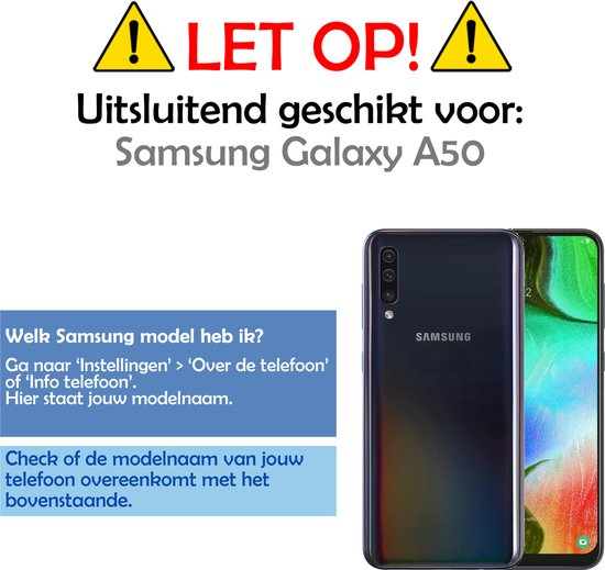 Samsung A50 Hoesje Pasjeshouder Case Met Screenprotector - Samsung Galaxy  A50... | bol.com