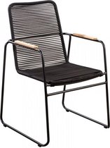 Yoi - Wasabi stackable dining chair alu black/rope black