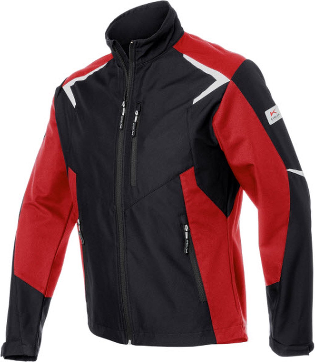 Kubler Bodyforce Softshell jack 1425 - Zwart | Rood - S