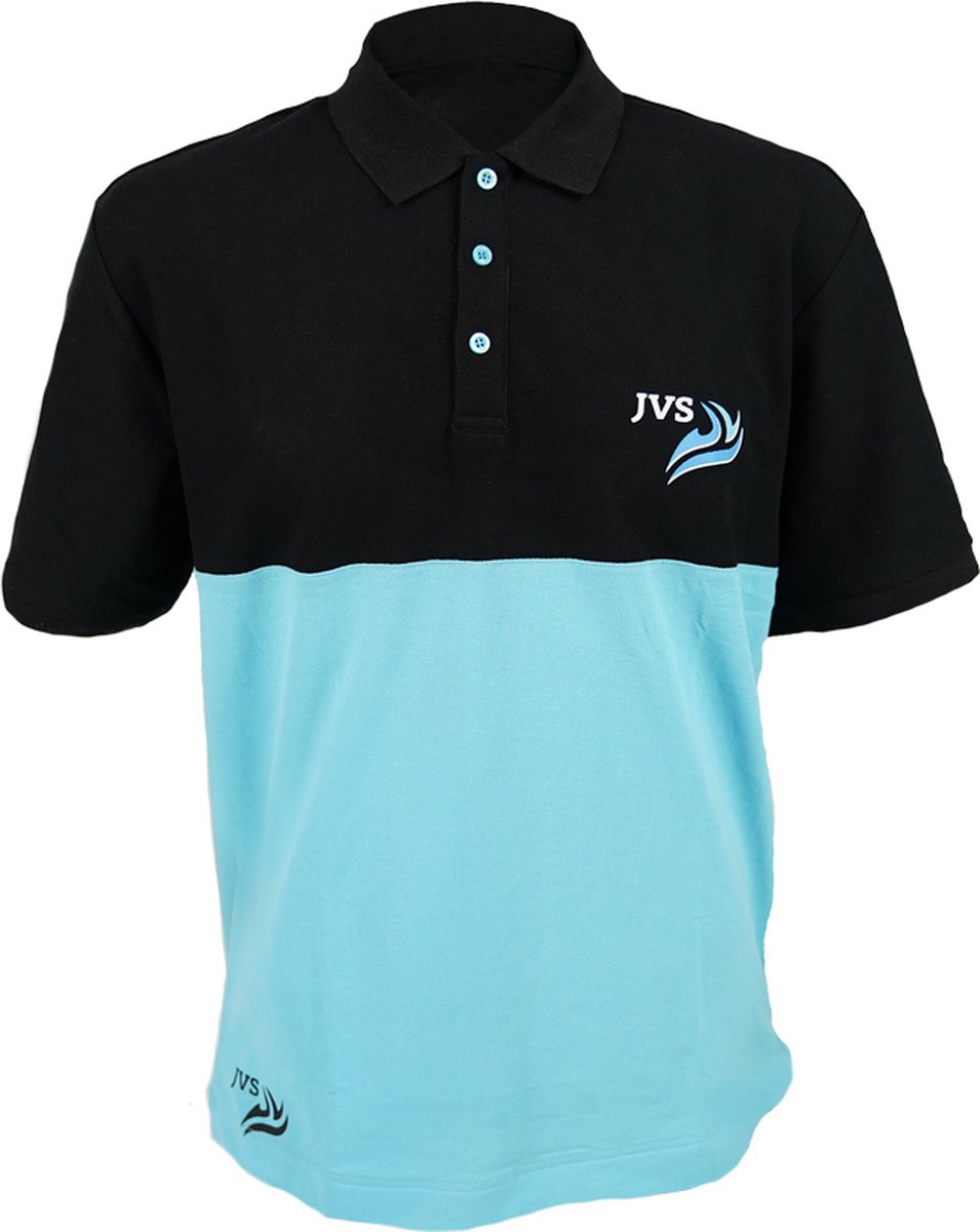 JVS Polo Outdoorshirt - Zwart/Blauw - Maat XXXL - Zwart