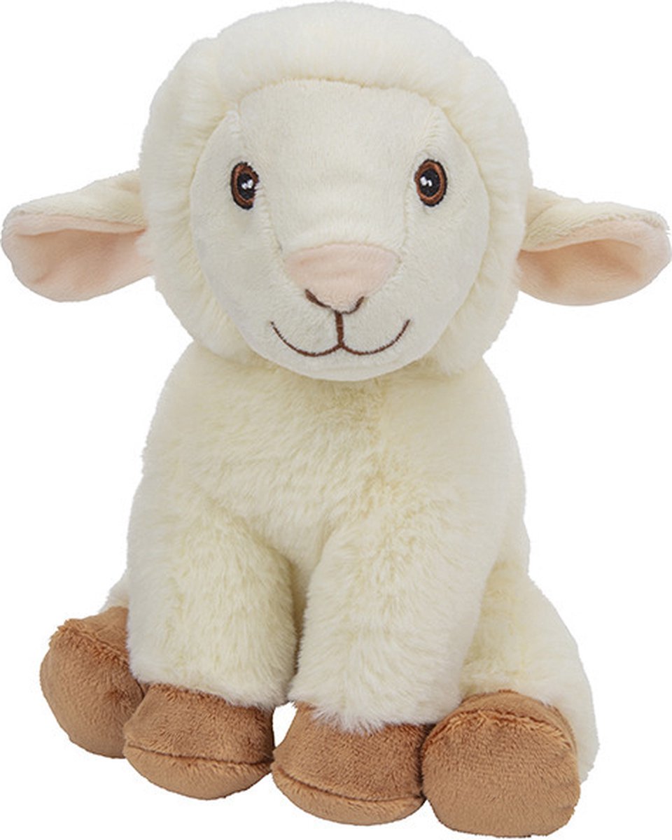 Pluche dieren knuffels Schaap/lammetje van 22 cm - Knuffeldieren speelgoed