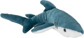 Pluche Blauwe Haai knuffel van 36 cm - Dieren speelgoed knuffels cadeau - Haaien Knuffeldieren/beesten
