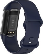 Bandje - donkerblauw, geschikt voor Fitbit Charge 5 - maat M/L