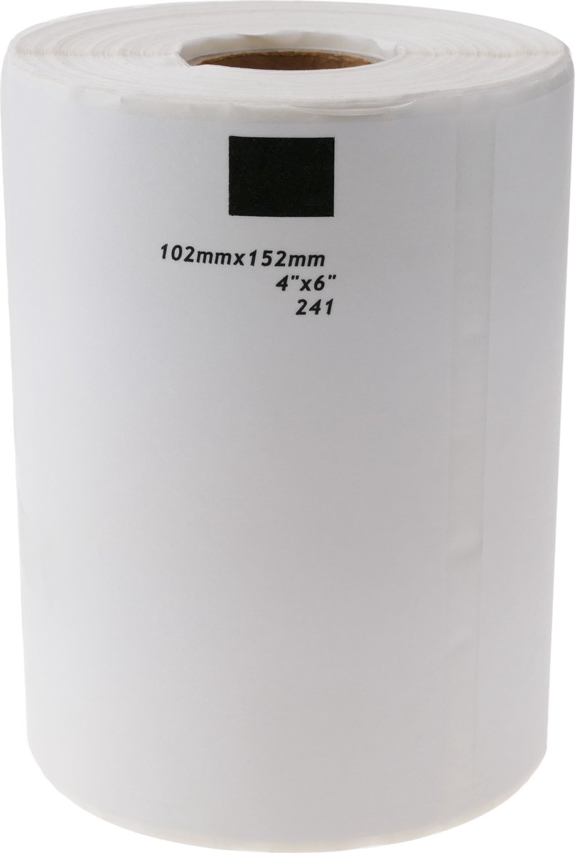 BeMatik - Rol van 200 zelfklevende etiketten compatibel met Brother DK-11241 DK-1241 102x152mm