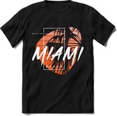 Miami Beach | TSK Studio Zomer Kleding  T-Shirt | Oranje | Heren / Dames | Perfect Strand Shirt Verjaardag Cadeau Maat XXL