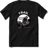 Trail T-Shirt | Mountainbike Fiets Kleding | Dames / Heren / Unisex MTB shirt | Grappig Verjaardag Cadeau | Maat 3XL