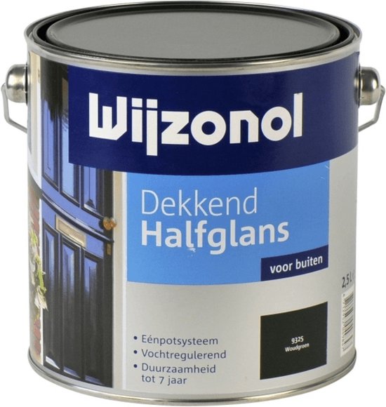 Blik Wijzonol Dekkend Halfglans verf in de kleur 9325 Woody green, voor buiten, 2,5L.