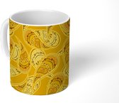 Mok - Koffiemok - Goud - Abstract - Patronen - Paisley - Bandana - Mokken - 350 ML - Beker - Koffiemokken - Theemok