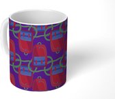Mok - Koffiemok - Rugzak - Patronen - Abstract - Mokken - 350 ML - Beker - Koffiemokken - Theemok
