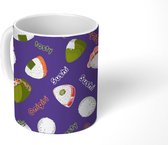 Mok - Koffiemok - Patroon - Sushi - Japan - Quotes - Mokken - 350 ML - Beker - Koffiemokken - Theemok
