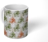 Mok - Koffiemok - Sneeuw - Groen - Wit - Rood - Patroon - Mokken - 350 ML - Beker - Koffiemokken - Theemok