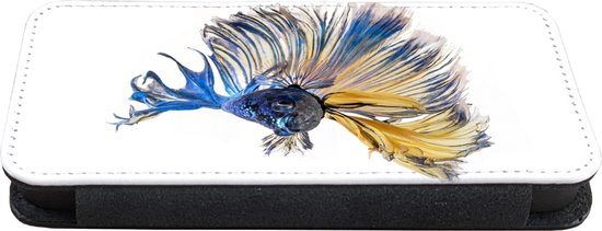 Bookcase pour téléphone iPhone SE 2020 Bookcase - Poisson - Staart - Blauw - Avec compartiments - Étui portefeuille avec fermeture magnétique