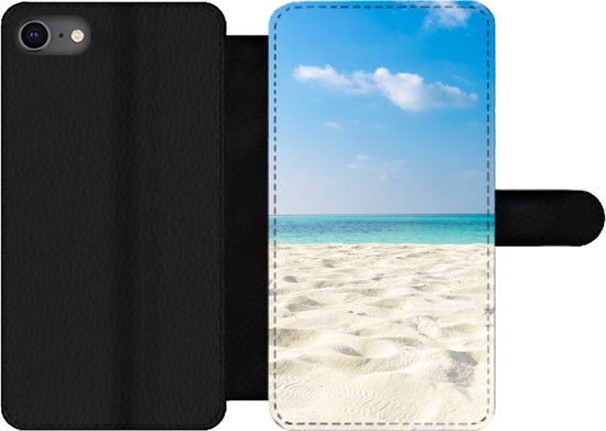 Étui pour téléphone iPhone 8 Bookcase - Tropical - Plage - Mer - Avec compartiments - Étui portefeuille avec fermeture magnétique