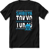 Tokyo - Shibuya | TSK Original & vintage | T-Shirt Heren - Dames | Blauw | Perfect Cadeau Shirt | Grappige Spreuken - Zinnen - Teksten | Maat XXL