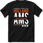 Amsterdam - Holland | TSK Original & vintage | T-Shirt Heren - Dames | Oranje | Perfect Cadeau Shirt | Grappige Spreuken - Zinnen - Teksten | Maat L