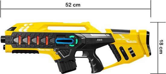 Light Battle Connect Lasergame Set - Jaune/Vert - 4 Pistolets laser + 2  Targets avec