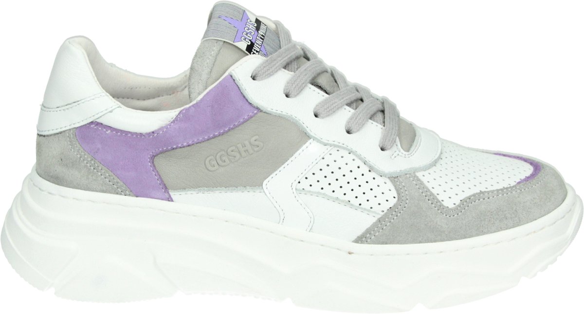 Giga Shoes G3952 - Kinderen MeisjesLage schoenen - Kleur: Wit/beige - Maat: 40