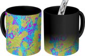 Magische Mok - Foto op Warmte Mokken - Koffiemok - Bloemen - Panterprint - Neon - Patronen - Abstract - Magic Mok - Beker - 350 ML - Theemok