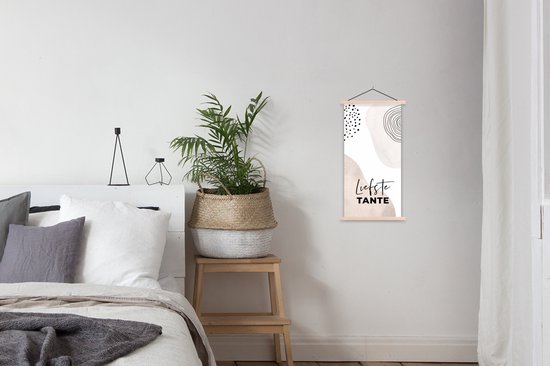 Porte-affiche avec affiche - Affiche scolaire - Citations - Tante - Proverbes - 'Dearest tante' - 40x80 cm - Lattes transparentes