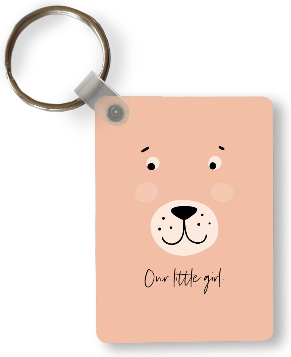 Sleutelhanger - Quotes - Baby - Spreuken - Our little girl - Kids - Kinderen - Meisjes - Uitdeelcadeautjes - Plastic