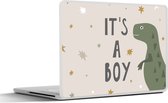 Laptop sticker - 17.3 inch - Spreuken - Quotes - It's a boy - Baby - Kids - Kinderen - 40x30cm - Laptopstickers - Laptop skin - Cover