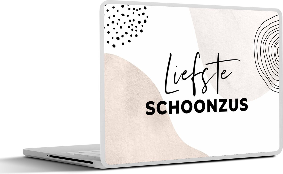 Laptop sticker - 14 inch - Familie - 'Liefste schoonzus' - Spreuken - Quotes - 32x5x23x5cm - Laptopstickers - Laptop skin - Cover