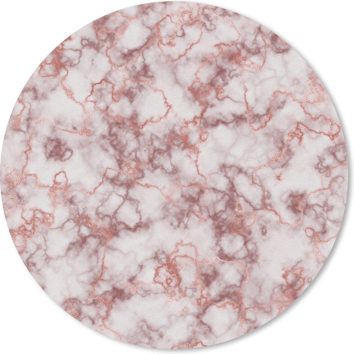 Muismat rond 30x30 cm - Mousepad Marmer - Rood - Paars - Ronde muismatten