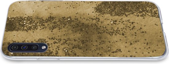 Coque Samsung Galaxy A50 - Or - Glitter - Structure - Coque de téléphone en Siliconen