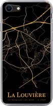 Geschikt voor iPhone SE 2020 hoesje - La Louvière - Kaart - Goud - Siliconen Telefoonhoesje