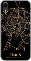 Geschikt voor iPhone XR hoesje - Dijon - Kaart - Goud - Siliconen Telefoonhoesje