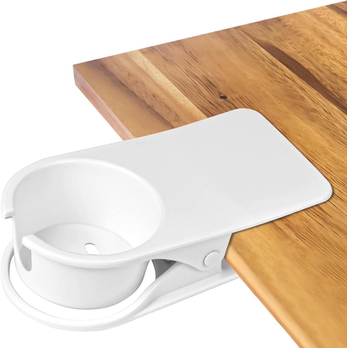 Allecto Plus - Creatieve drankhouder voor frisdrank en koffie - Kunststof beker clip voor thuis en op kantoor - Wit