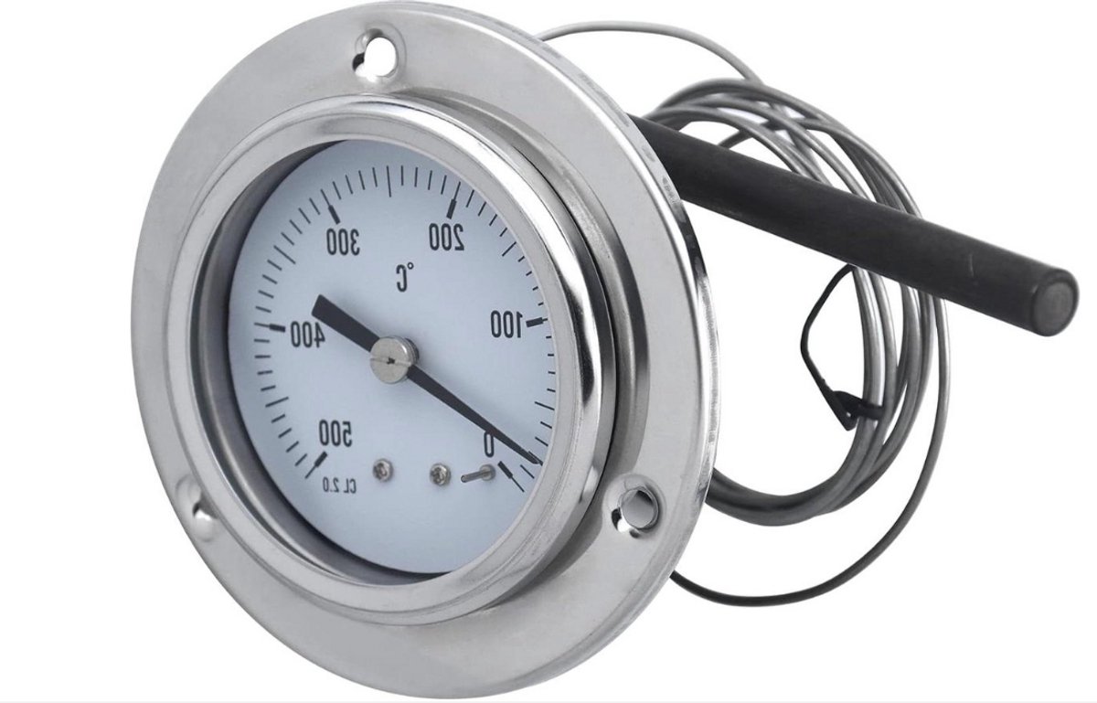 WNHB® Oventhermometer tot 500°C met RVS Sondes - Temperatuurmeter voor Oven BBQ en Grill - Nauwkeurige Thermometer met Display