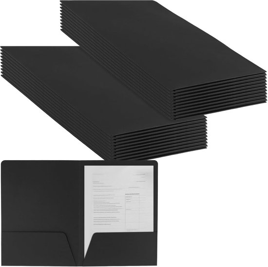 20 stuks presentatiemap A5 karton - documentenmap - zwart - kartonnen ...