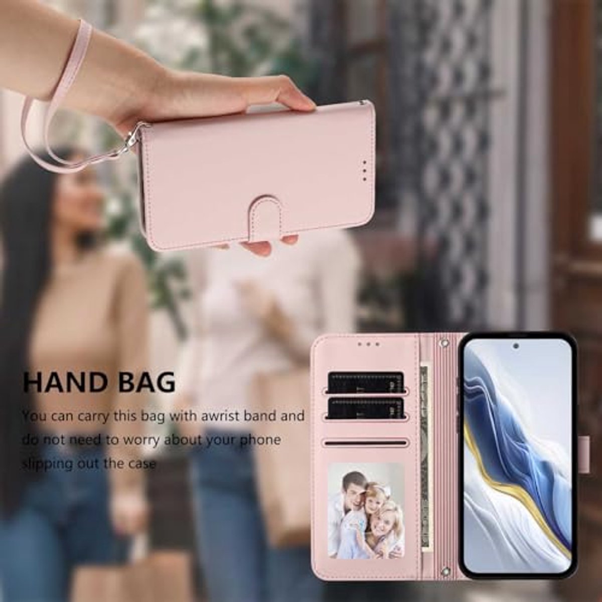 HAOYE Cover per OPPO Reno 14F 5G/4G | Reno 14 FS 5G/4G, Portafoglio Custodia in TPU e Pelle con Slot Carte/Blocco RFID/Chiusura Magnetica/Funzione Stand - Viola