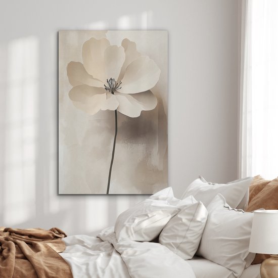 Panneau mural acoustique 70x100 cm - Peinture en Feutre Bloem - Beige - Peinture - Ombre - Panneaux acoustiques - Décoration murale insonorisante - Isolation phonique salon - Décoration murale panneaux sonores