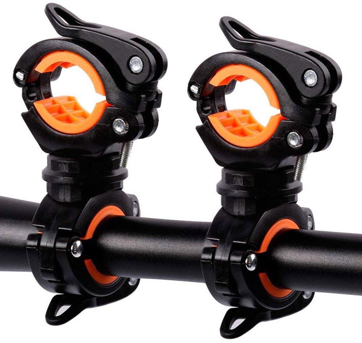 Fiets zaklamp klem - universele bevestiging - 2 stuks