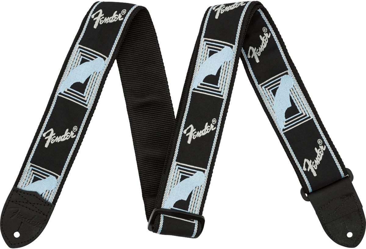 Gitaarband – Monogrammed – 2 inch – Zwart, Licht Grijs, Blauw