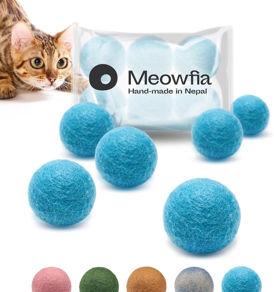 VOVIGGOL Fonkelende kattenballen, 20 stuks, 5 cm, grote maat, petball kattenspeelgoed, bal, glitter, katten, pompon, fuzzy kattenballen voor kittens binnen (gesorteerde kleur willekeurig