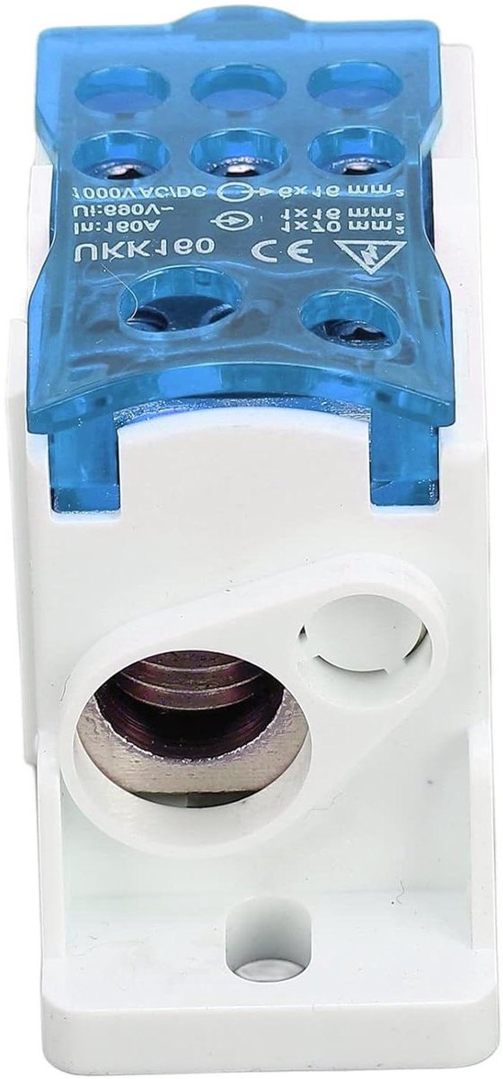 Allecto Plus - DIN-rail Aansluitblok Voedingsaansluitdoos Elektriciteit 160A Eindverdeelkast - Blauw - Duurzaam & Veilig