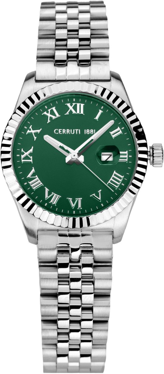 Datum horloge Baccio Green - Silver