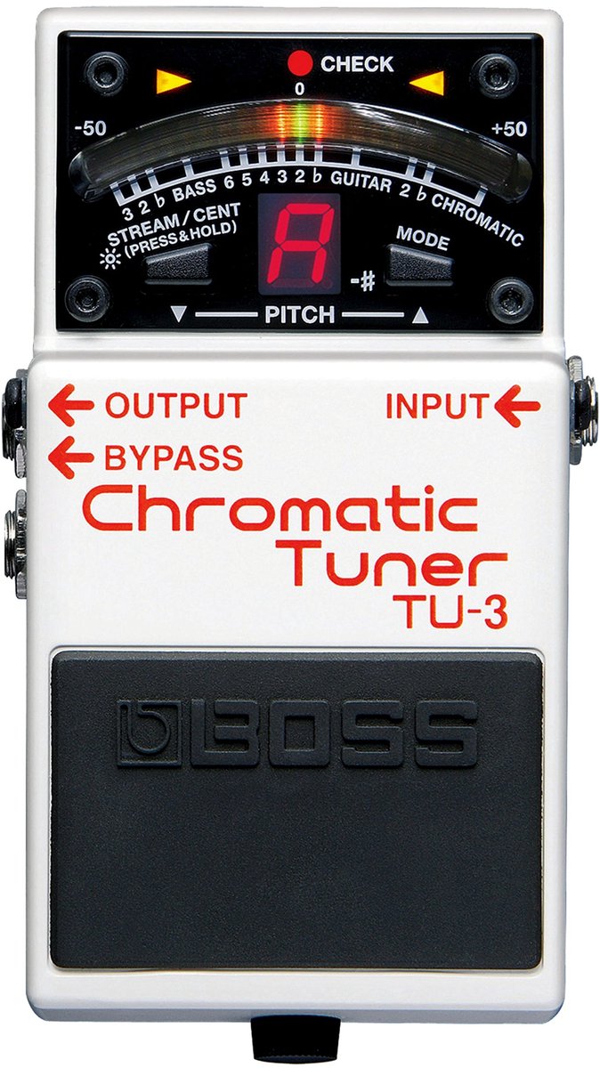 Boss TU-3 pedaal-Tuner chromatafel - Chromatisch stemapparaat