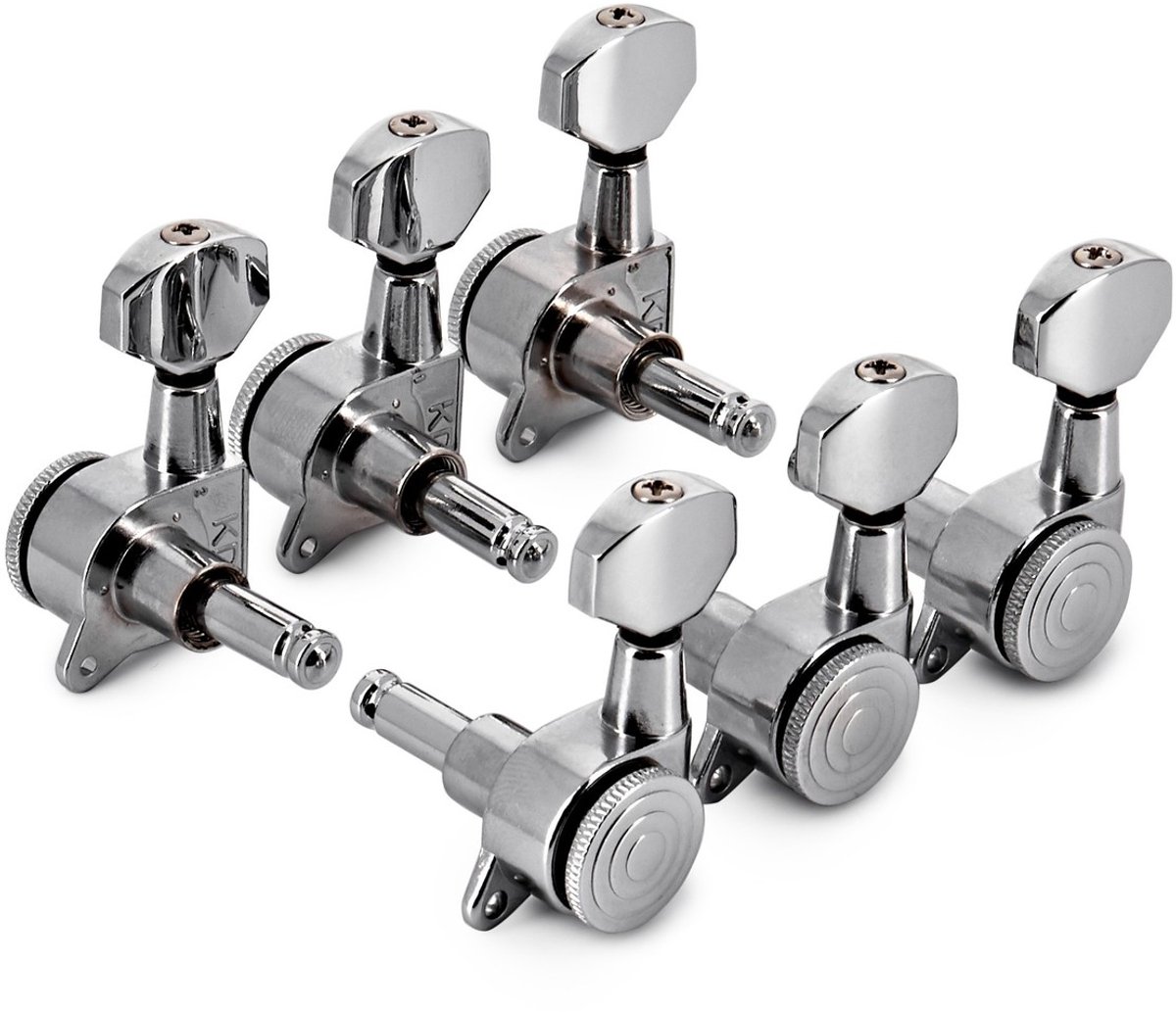 Guitarworks Locking-stemmechanieken, Chroom, 2 rijen van 3