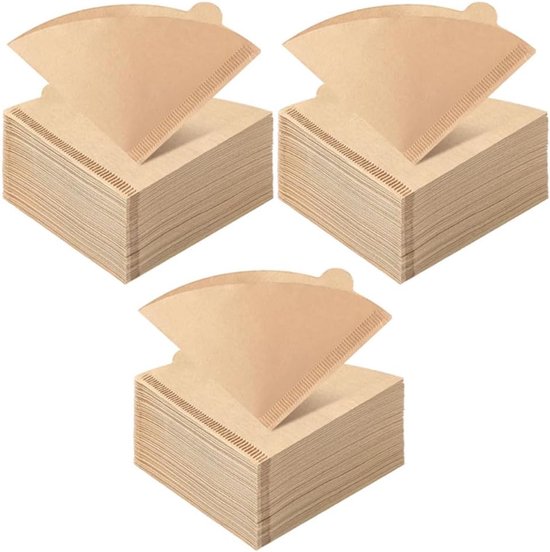 Foto: 300 stuks amerikaanse koffiefilters papierfilters voor thuis kantoor koffiezetten
