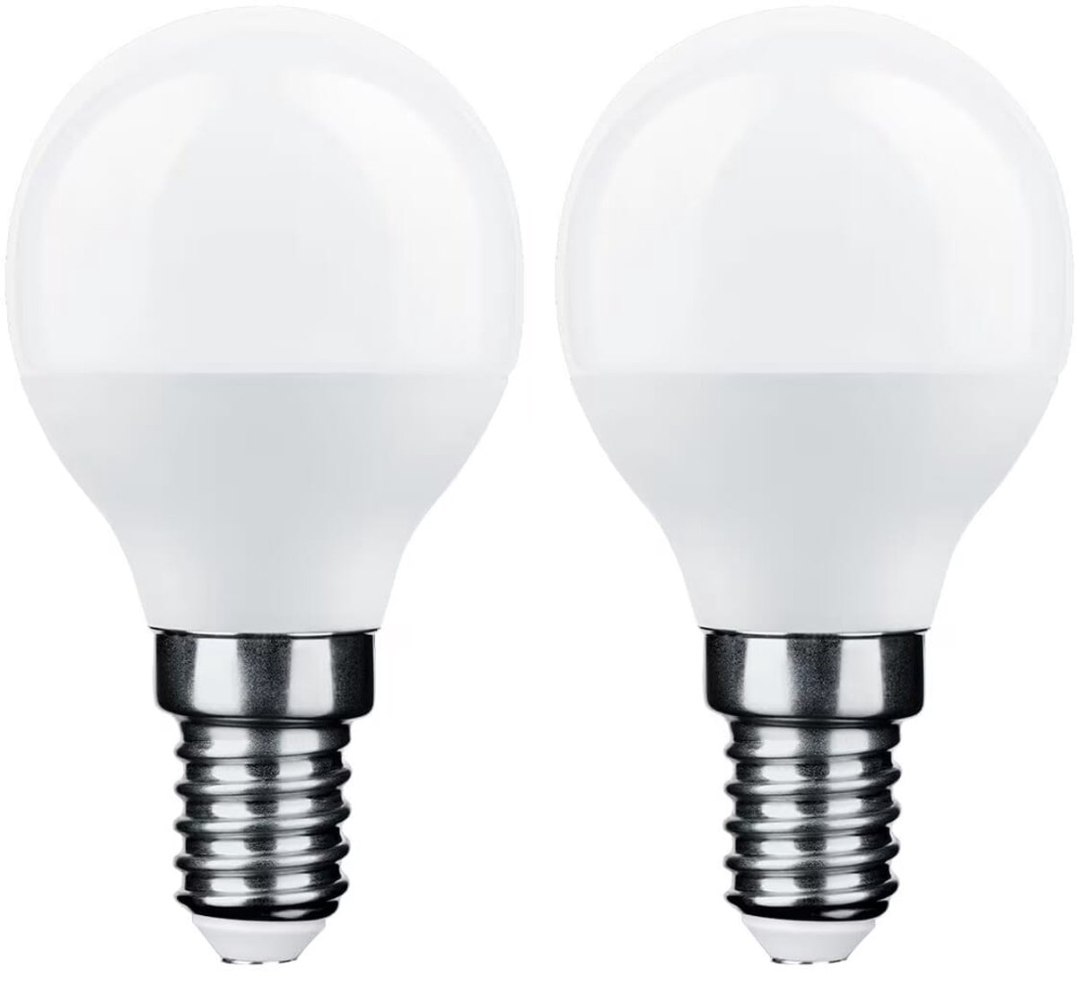 Technik E14 LED Lamp 6W - 490lm - 6000K - Daglicht Wit - LED Kogellamp G45 - Vervangt 45W Gloeilamp - 2 stuks