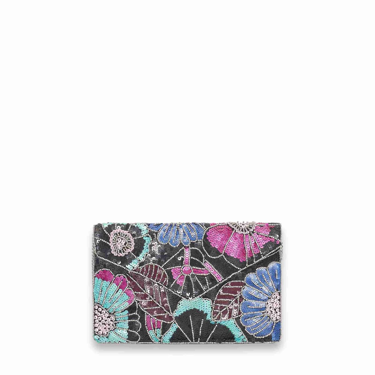 Flower clutch (donker blauw)