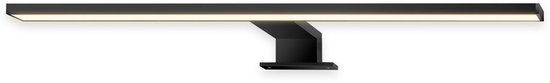 BRILONER Dun - LED Spiegelverlichting - warm wit licht - spiegellamp - klembaar of schroefbaar - zwart - 50x10.5x4 cm