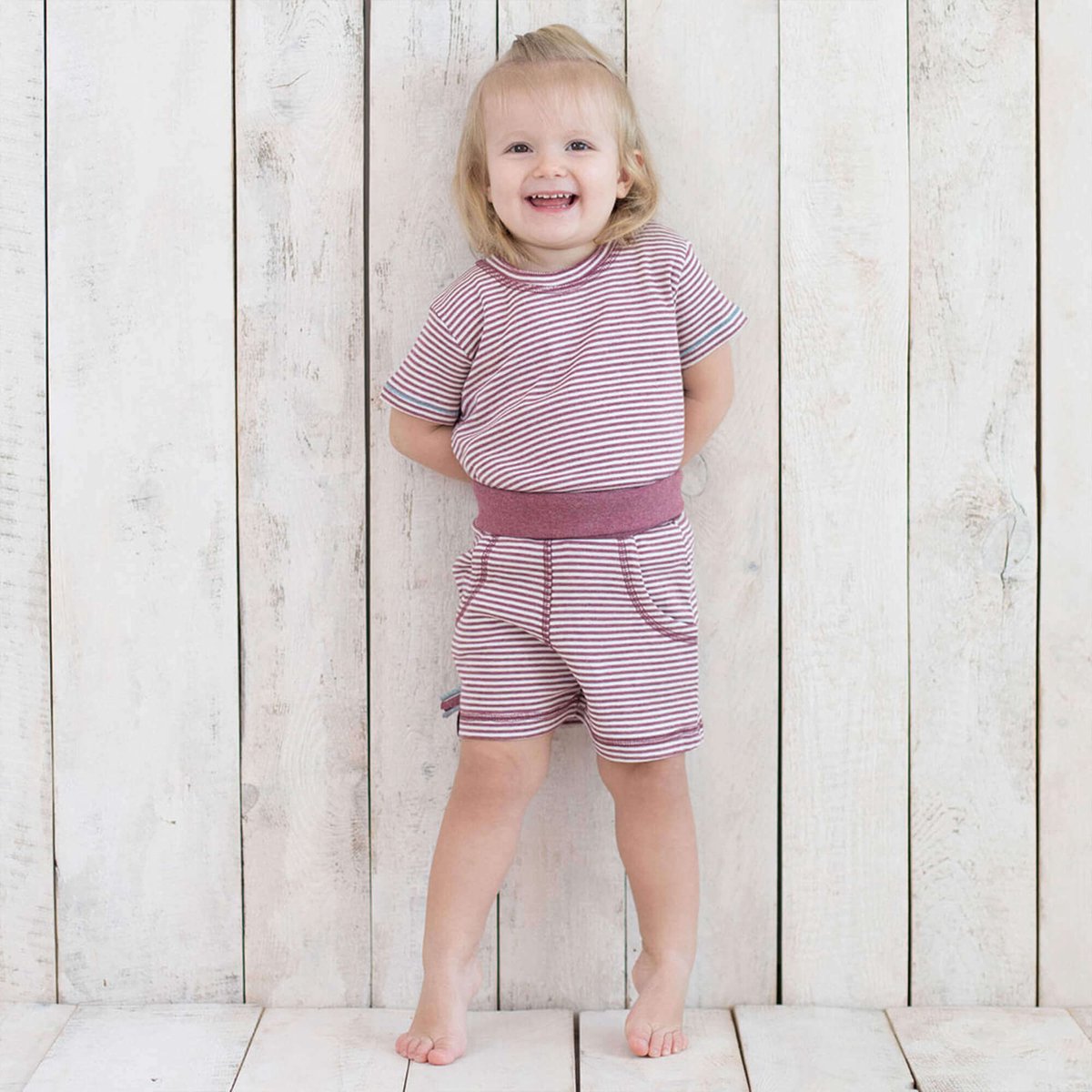Baby-T-shirt met korte mouwen OrganicEra Biologisch Baby S/S T-shirt Gestreept