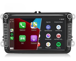 Carplay autoradio voor Volkswagen Polo T5 Passat Tiguan Touran Golf 5 6 | 2003 t/m 2020 | 8 INCH | Draadloos Apple Carplay en Android Auto | 4GB + 64GB | 4-Core | Denago | 2025 model | Bluetooth & Wifi