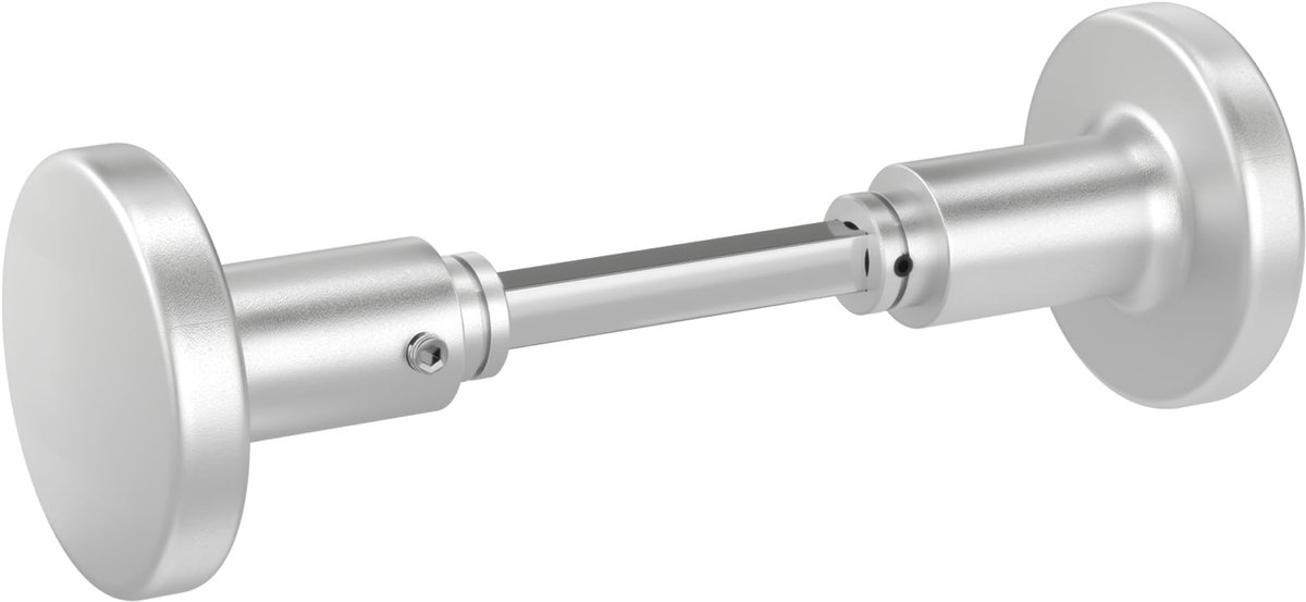 Ibenzoa® Zilverkleurige Metalen Deurknop en Deurklink met Vierkant Draaimechanisme voor Diverse Deurdiktes