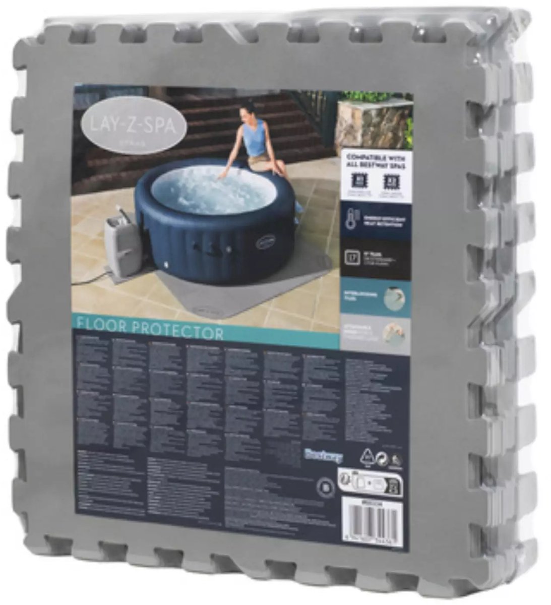 Lay-Z-Spa 60334 Zwembadbodem Beschermer Transparant 196x196cm